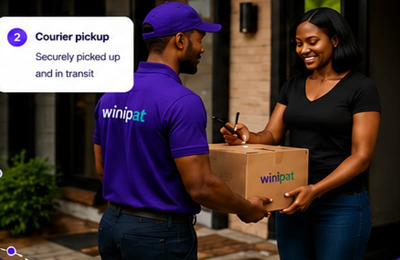 Courier pickup — Securely picked up